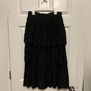 Universal Thread Black Tiered Maxi Skirt